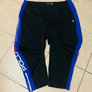 Ralph Lauren Black Track Pants with Blue Label